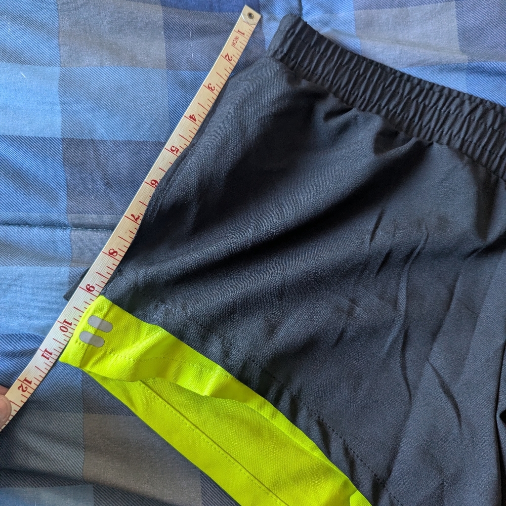 Ladies Medium Hind Style # CY5292 Black and Neon Yellow Athletic Shorts - Picture 4 of 8